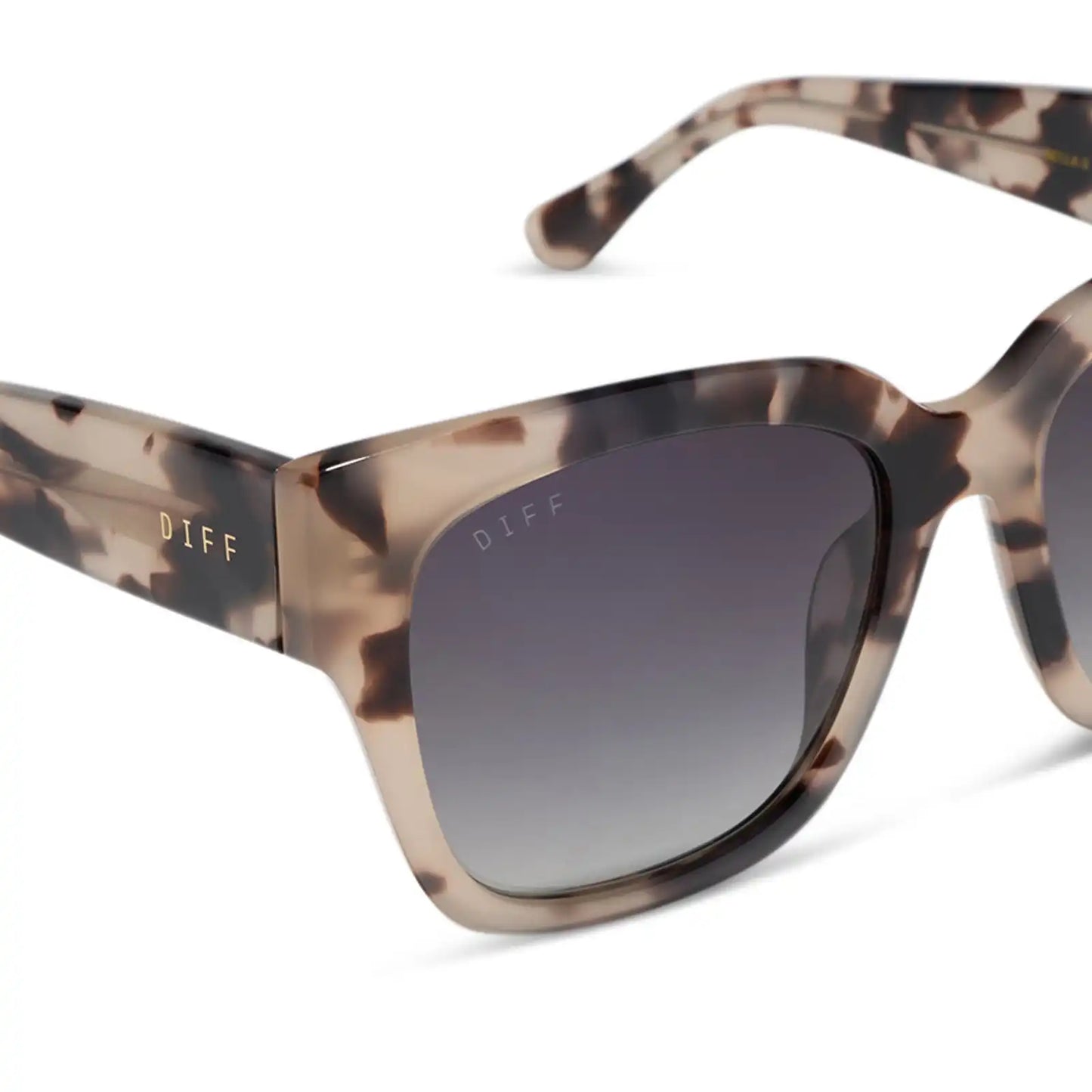 BELLA II - CREAM TORTOISE + GREY GRADIENT SUNGLASSES