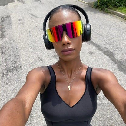 GRANDSLAM - BLACK + RAINBOW MIRROR + POLARIZED SUNGLASSES