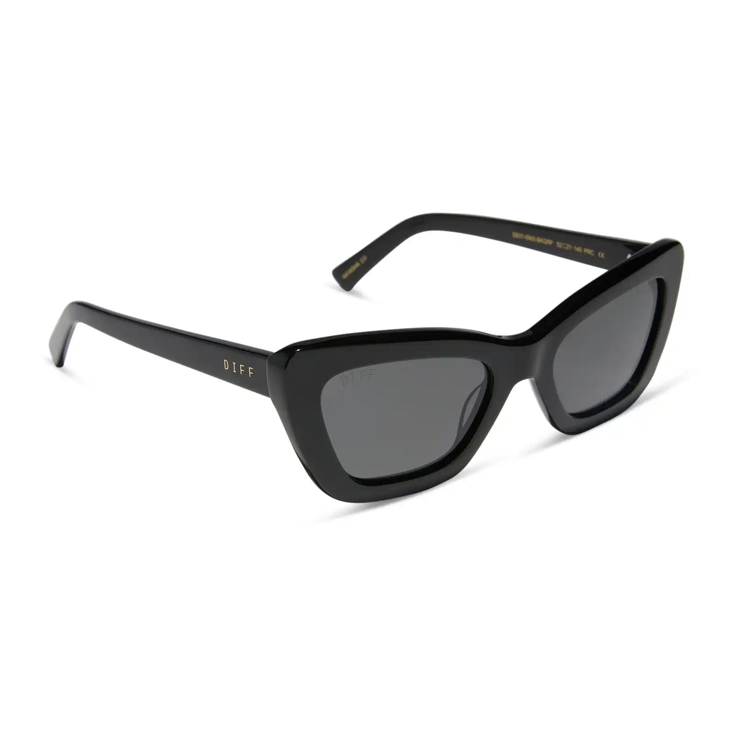 ADRIANA - BLACK + GREY + POLARIZED SUNGLASSES