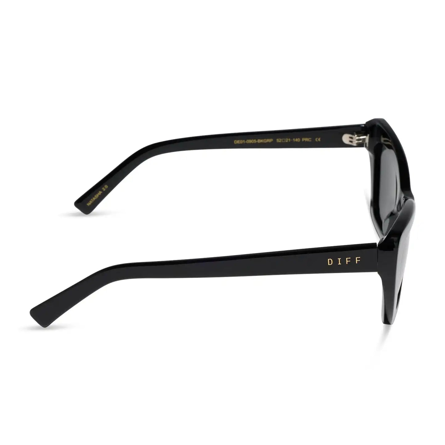 ADRIANA - BLACK + GREY + POLARIZED SUNGLASSES