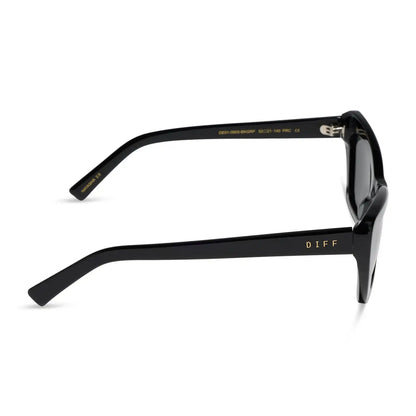 ADRIANA - BLACK + GREY + POLARIZED SUNGLASSES