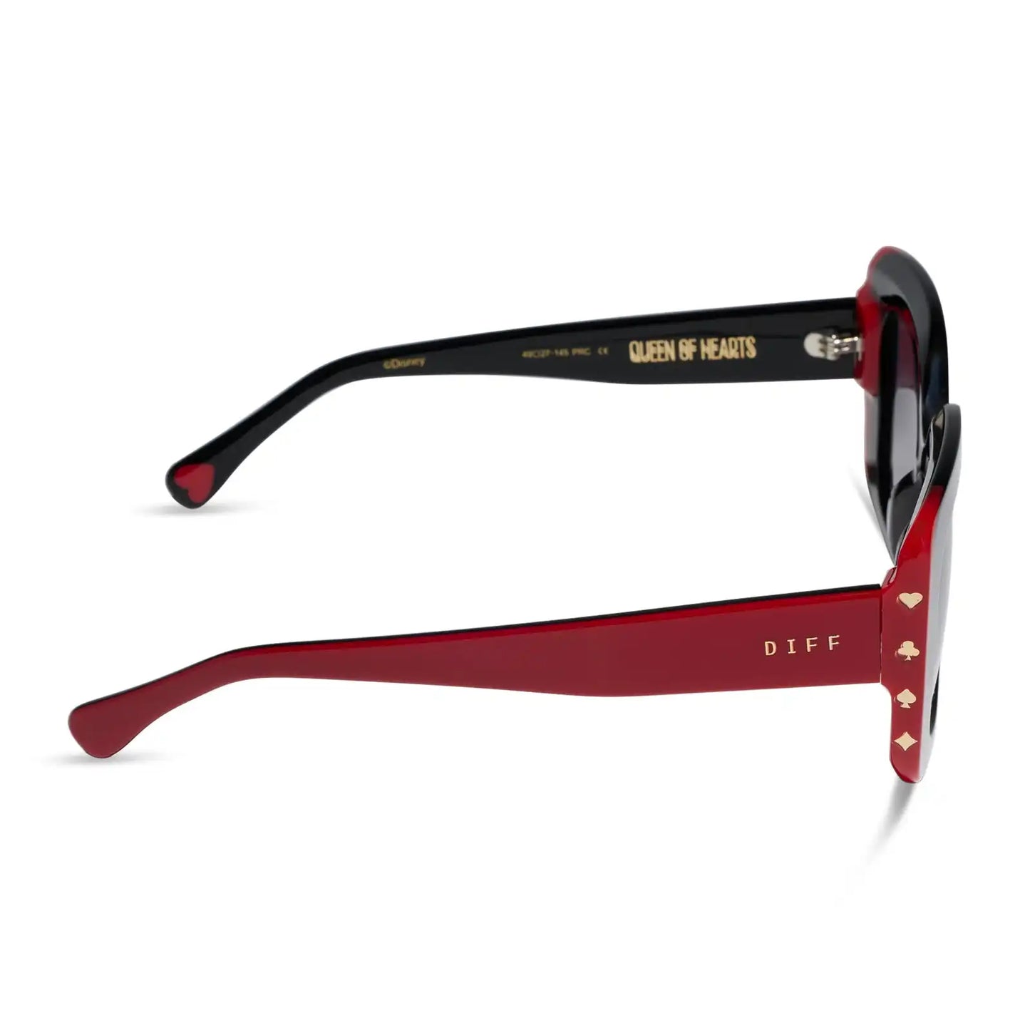 QUEEN OF HEARTS - BLACK + GREY GRADIENT + SUNGLASSES