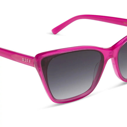 ALINA - BRIGHT TULIP + GREY GRADIENT SUNGLASSES