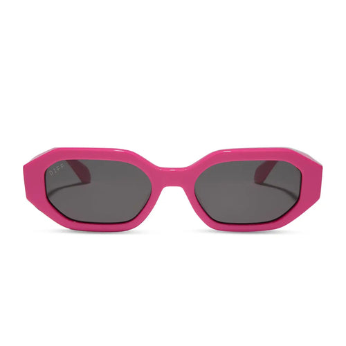ALLEGRA - BRIGHT PINK + GREY SUNGLASSES