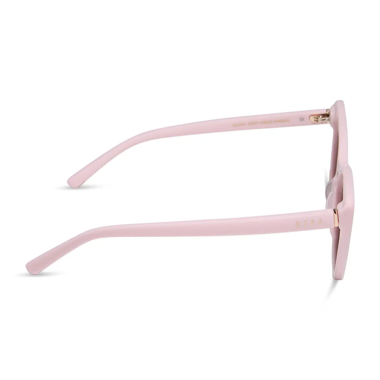 ALINA - POWDER PINK + BROWN SUNGLASSES