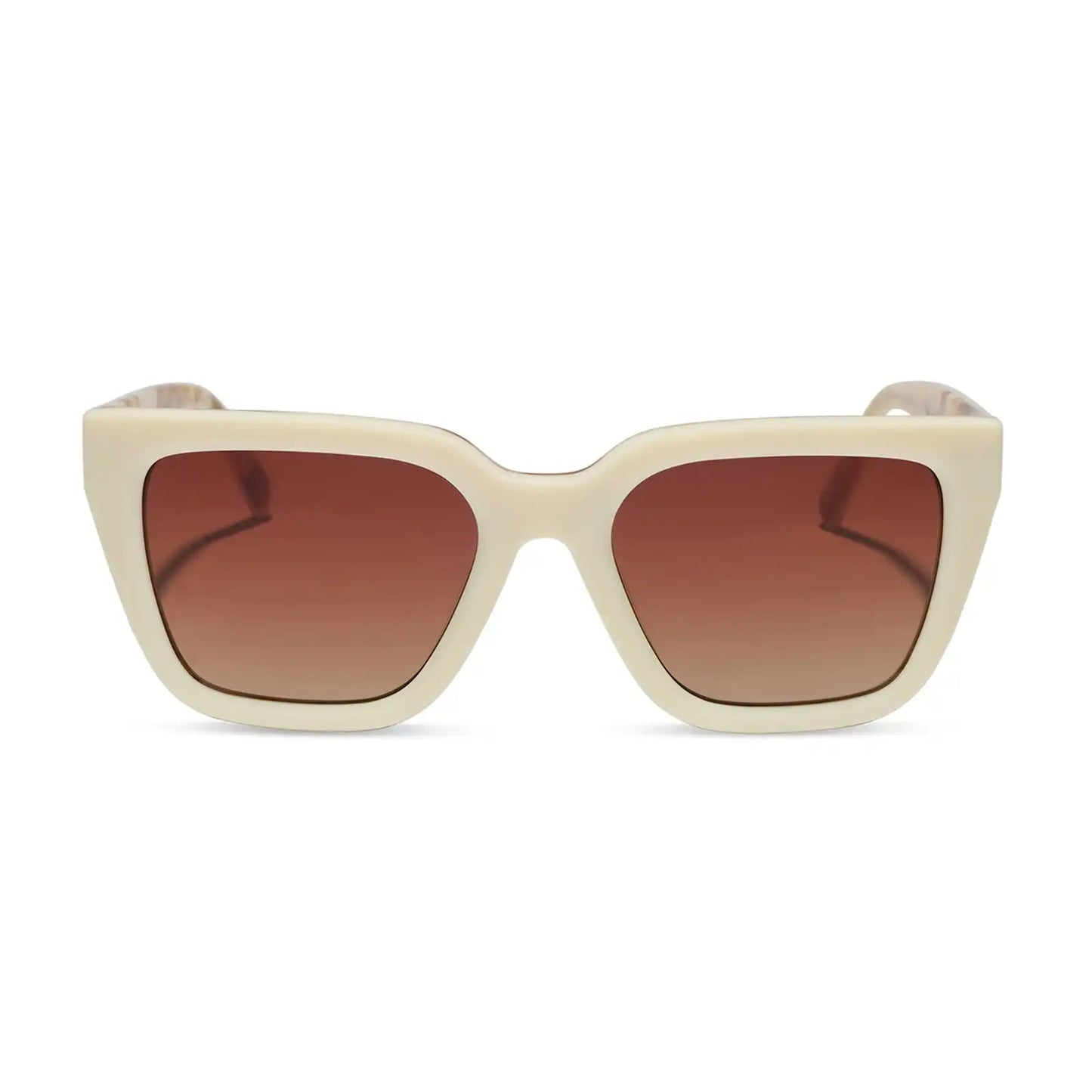 AMARA - COURTSIDE IVORY + GILDED TORTOISE + BROWN GRADIENT + POLARIZED SUNGLASSES