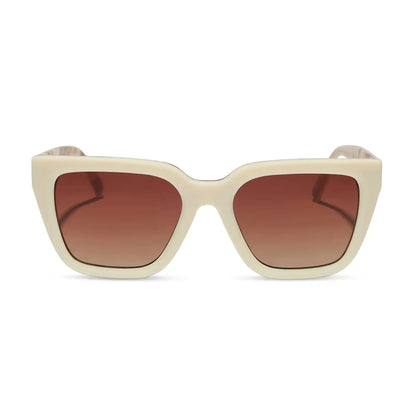 AMARA - COURTSIDE IVORY + GILDED TORTOISE + BROWN GRADIENT + POLARIZED SUNGLASSES