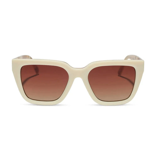 AMARA - COURTSIDE IVORY + GILDED TORTOISE + BROWN GRADIENT + POLARIZED SUNGLASSES
