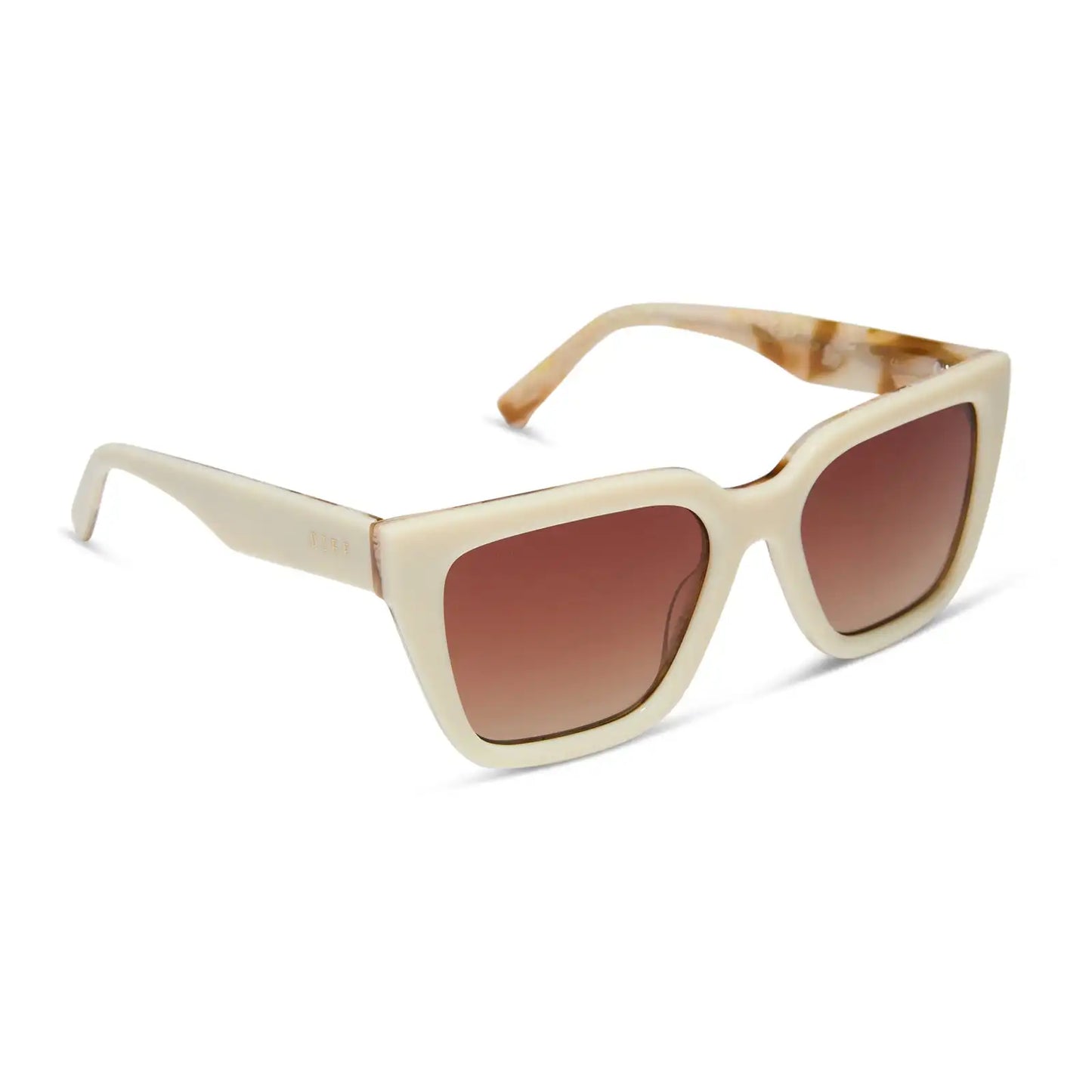 AMARA - COURTSIDE IVORY + GILDED TORTOISE + BROWN GRADIENT + POLARIZED SUNGLASSES