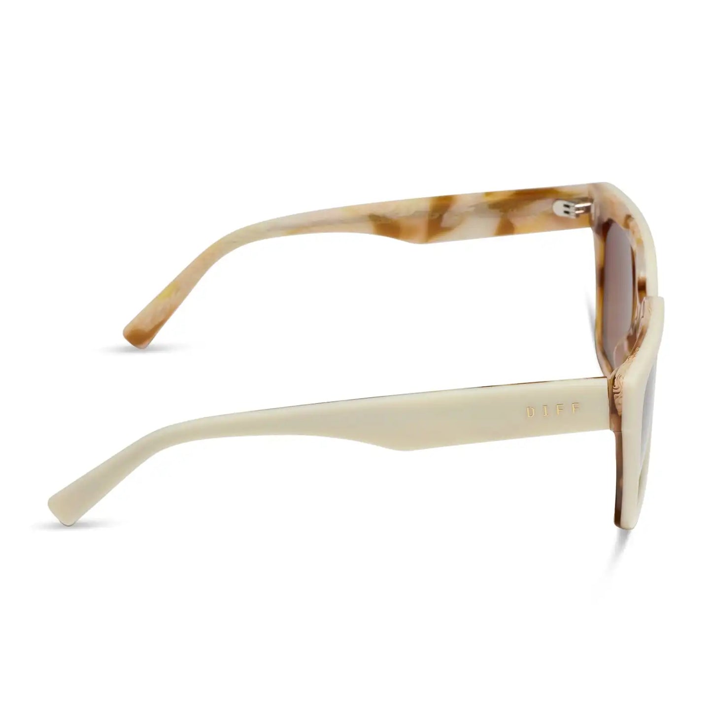 AMARA - COURTSIDE IVORY + GILDED TORTOISE + BROWN GRADIENT + POLARIZED SUNGLASSES