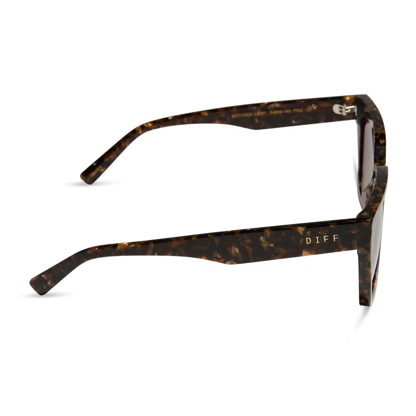 AMARA - GLITTER TORTOISE + BROWN GRADIENT + POLARIZED SUNGLASSES