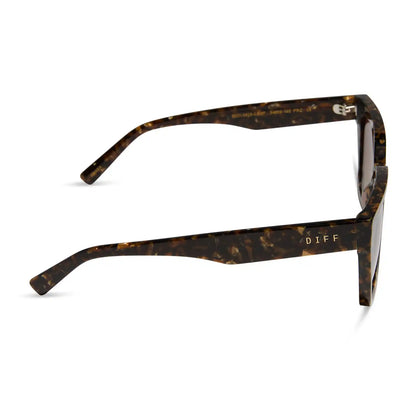 AMARA - GLITTER TORTOISE + BROWN GRADIENT + POLARIZED SUNGLASSES
