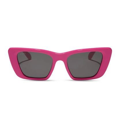 AURA - BRIGHT PINK + GREY SUNGLASSES