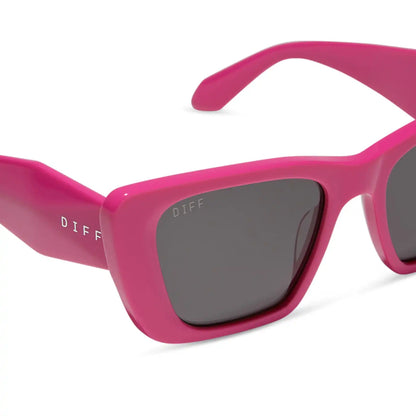 AURA - BRIGHT PINK + GREY SUNGLASSES