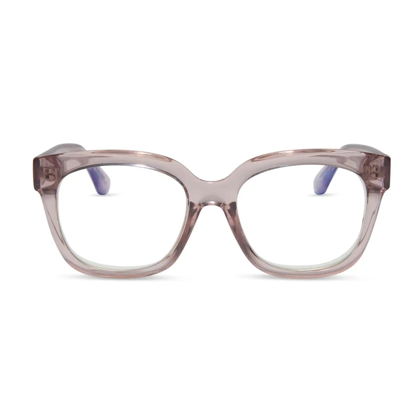 AVA - LIGHT PINK CRYSTAL + BLUE LIGHT READERS