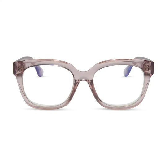 AVA - LIGHT PINK CRYSTAL + BLUE LIGHT READERS