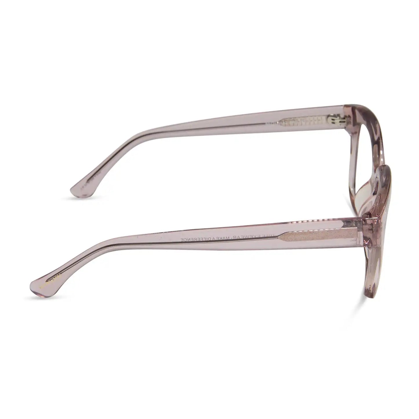 AVA - LIGHT PINK CRYSTAL + BLUE LIGHT READERS