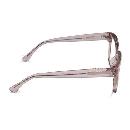 AVA - LIGHT PINK CRYSTAL + BLUE LIGHT READERS