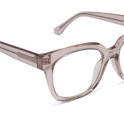 AVA - LIGHT PINK CRYSTAL + BLUE LIGHT READERS
