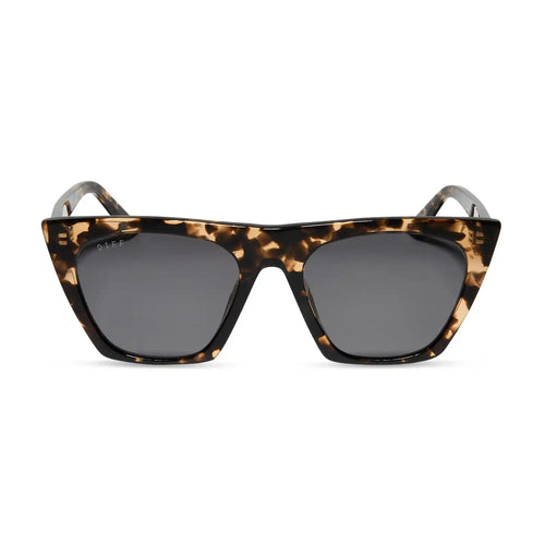 AVRIL - ESPRESSO TORTOISE + GREY SUNGLASSES