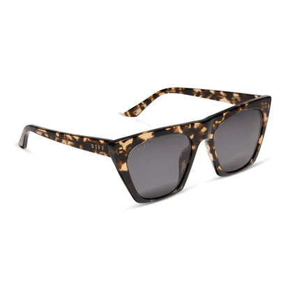 AVRIL - ESPRESSO TORTOISE + GREY SUNGLASSES