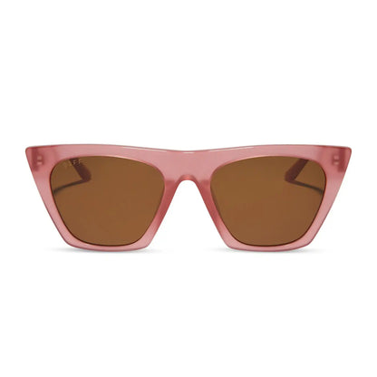 AVRIL - GUAVA + BROWN SUNGLASSES