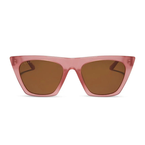 AVRIL - GUAVA + BROWN SUNGLASSES