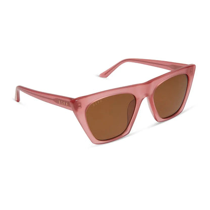 AVRIL - GUAVA + BROWN SUNGLASSES