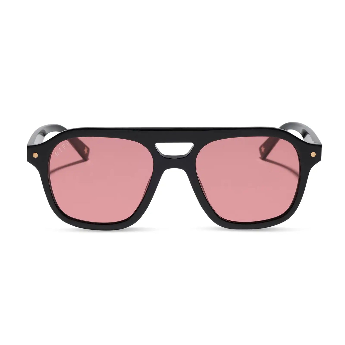 THE COAST - BLACK + RED TINT SUNGLASSES