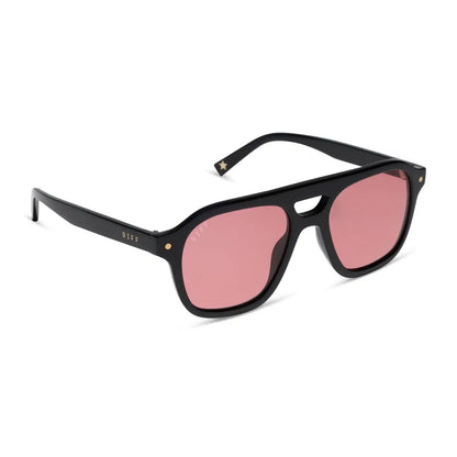 THE COAST - BLACK + RED TINT SUNGLASSES