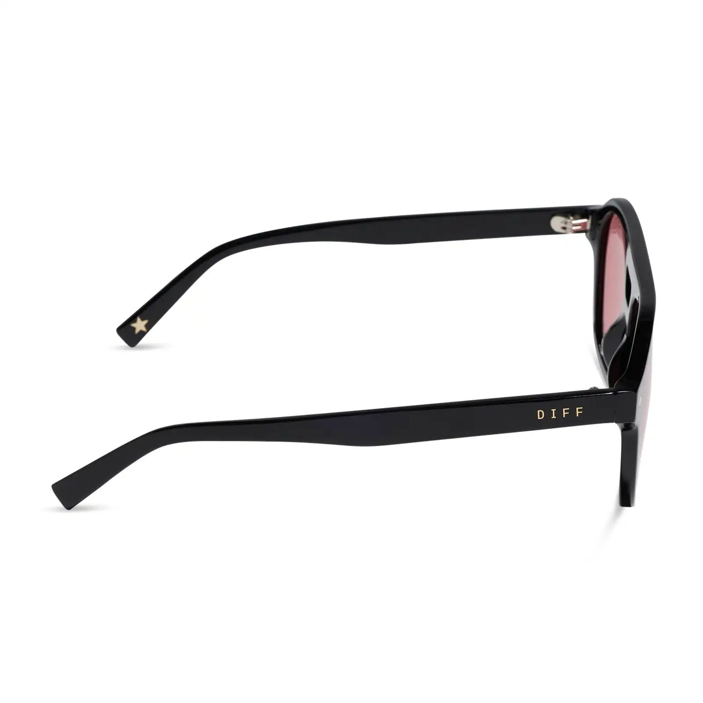 THE COAST - BLACK + RED TINT SUNGLASSES