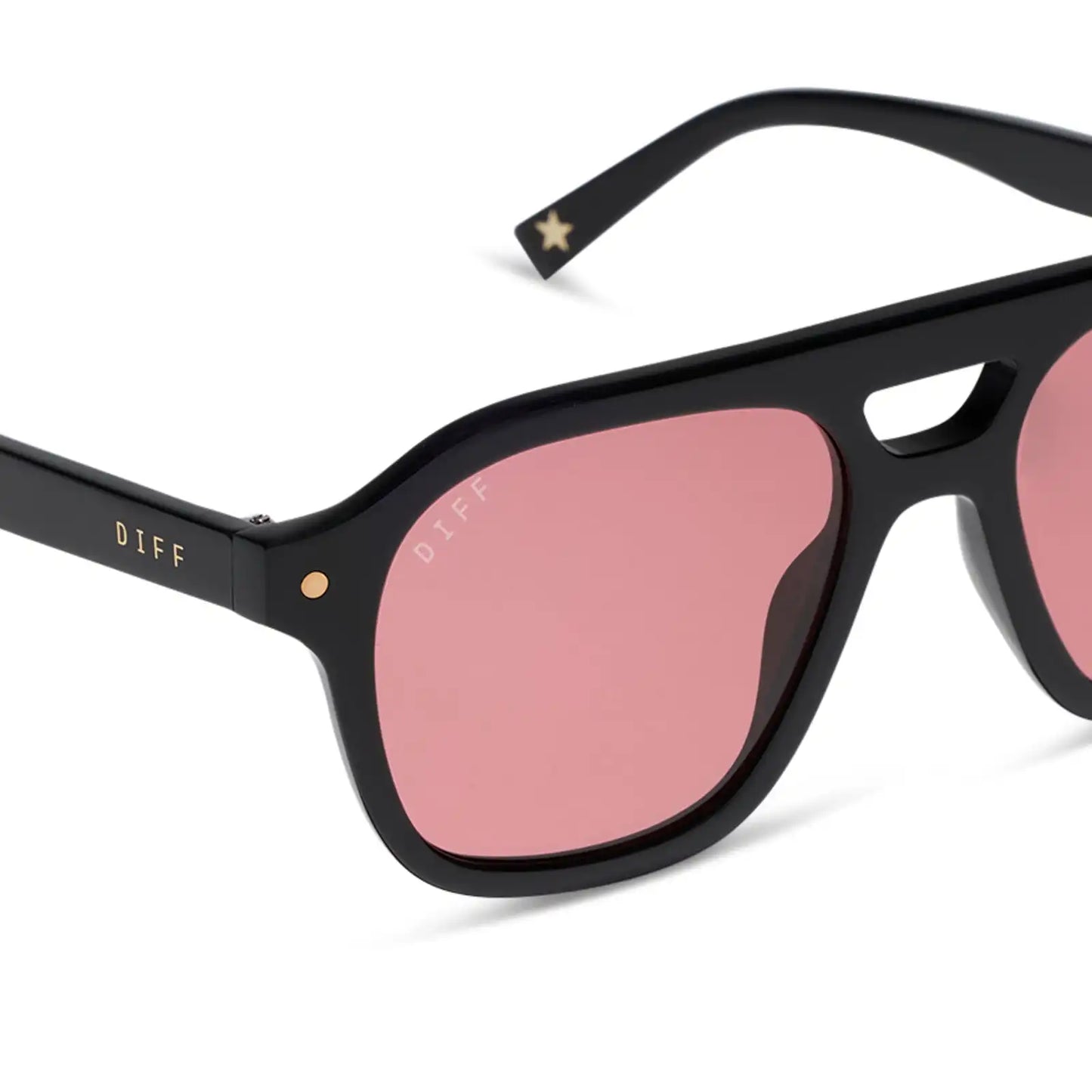 THE COAST - BLACK + RED TINT SUNGLASSES