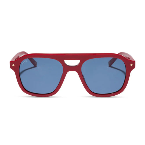 THE COAST - RED + NAVY BLUE SUNGLASSES