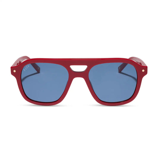 THE COAST - RED + NAVY BLUE SUNGLASSES