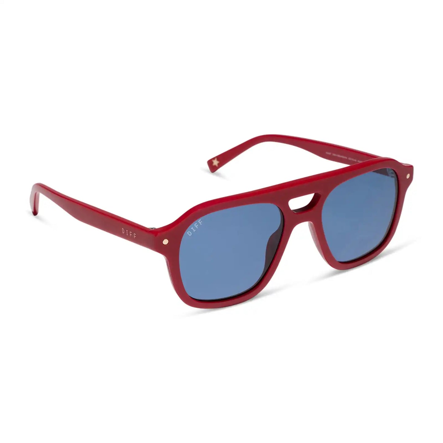 THE COAST - RED + NAVY BLUE SUNGLASSES