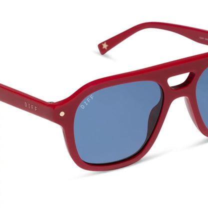 THE COAST - RED + NAVY BLUE SUNGLASSES