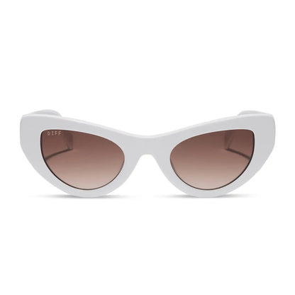 THE MESA - WHITE + BROWN GRADIENT SUNGLASSES