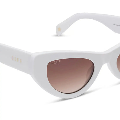 THE MESA - WHITE + BROWN GRADIENT SUNGLASSES