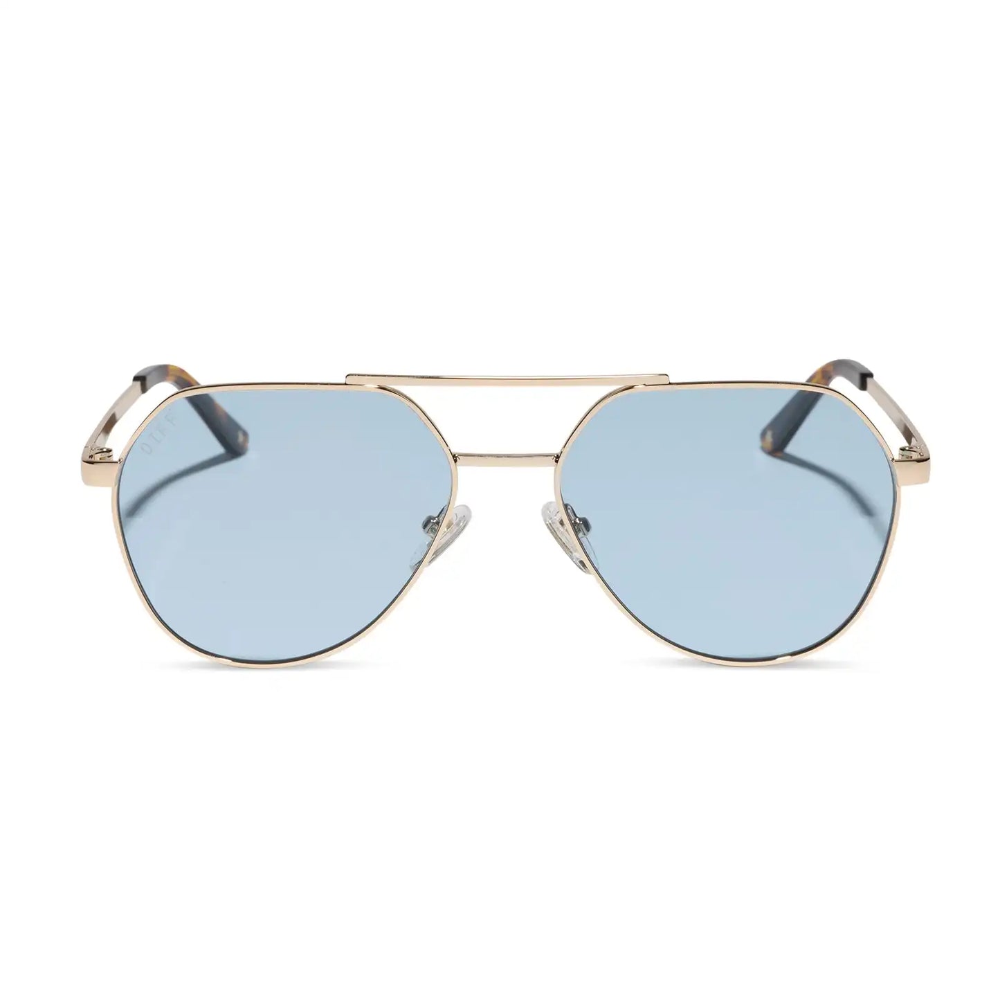 THE RESERVE - GOLD + BLUE TINT SUNGLASSES