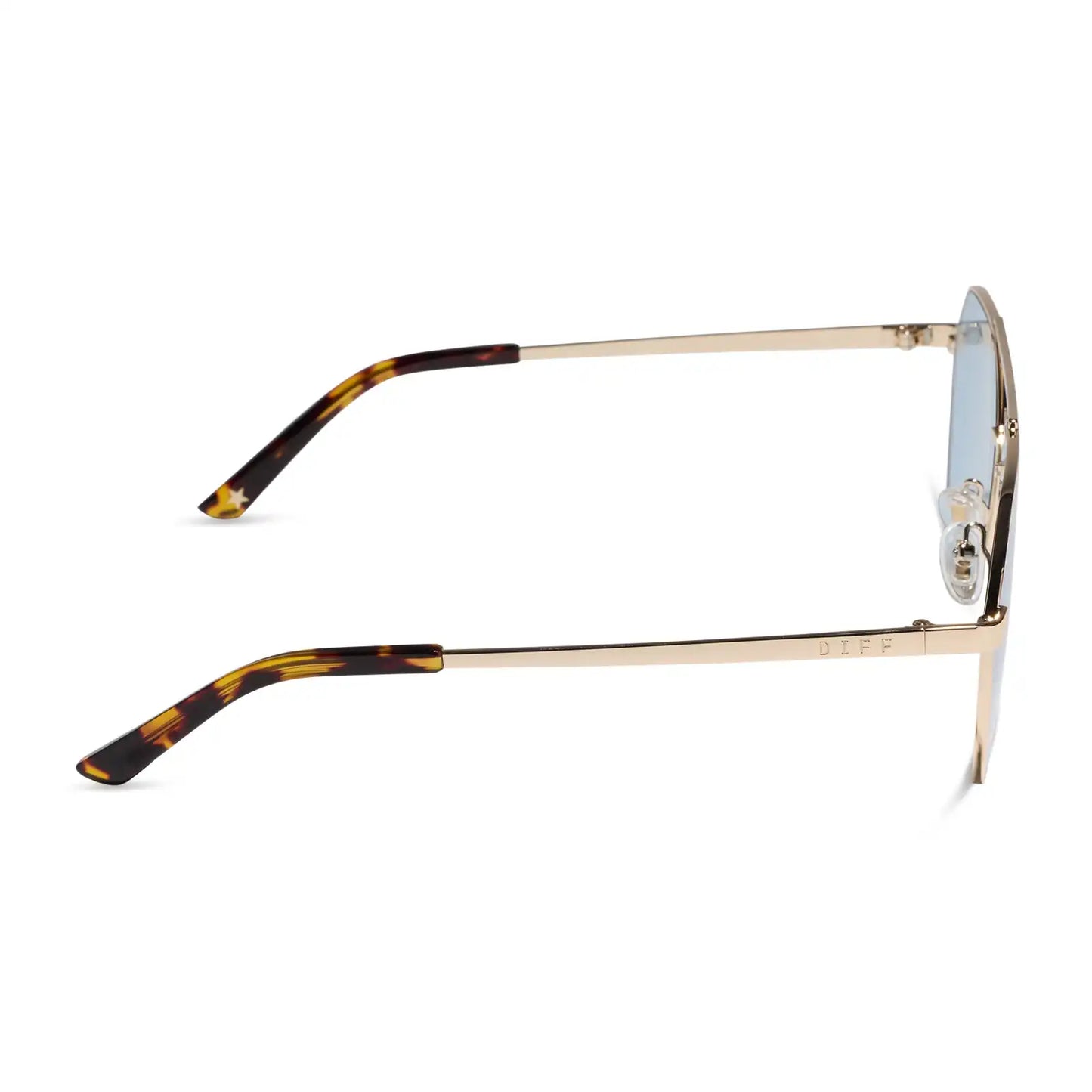 THE RESERVE - GOLD + BLUE TINT SUNGLASSES