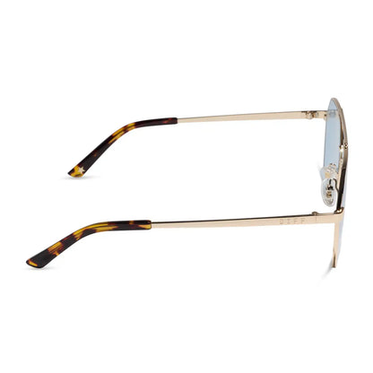 THE RESERVE - GOLD + BLUE TINT SUNGLASSES