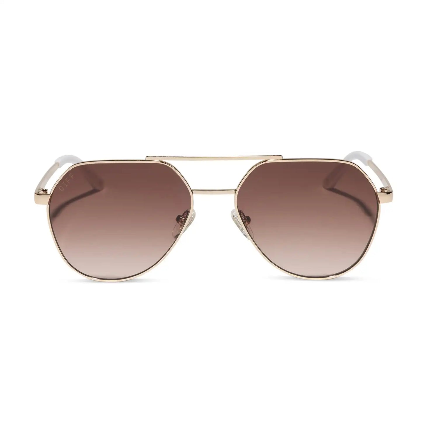 THE RESERVE - GOLD + BROWN GRADIENT SUNGLASSES