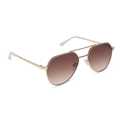 THE RESERVE - GOLD + BROWN GRADIENT SUNGLASSES