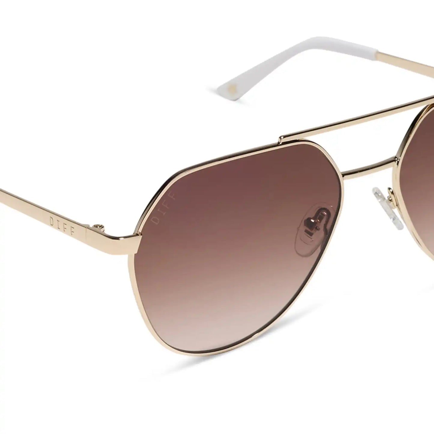 THE RESERVE - GOLD + BROWN GRADIENT SUNGLASSES