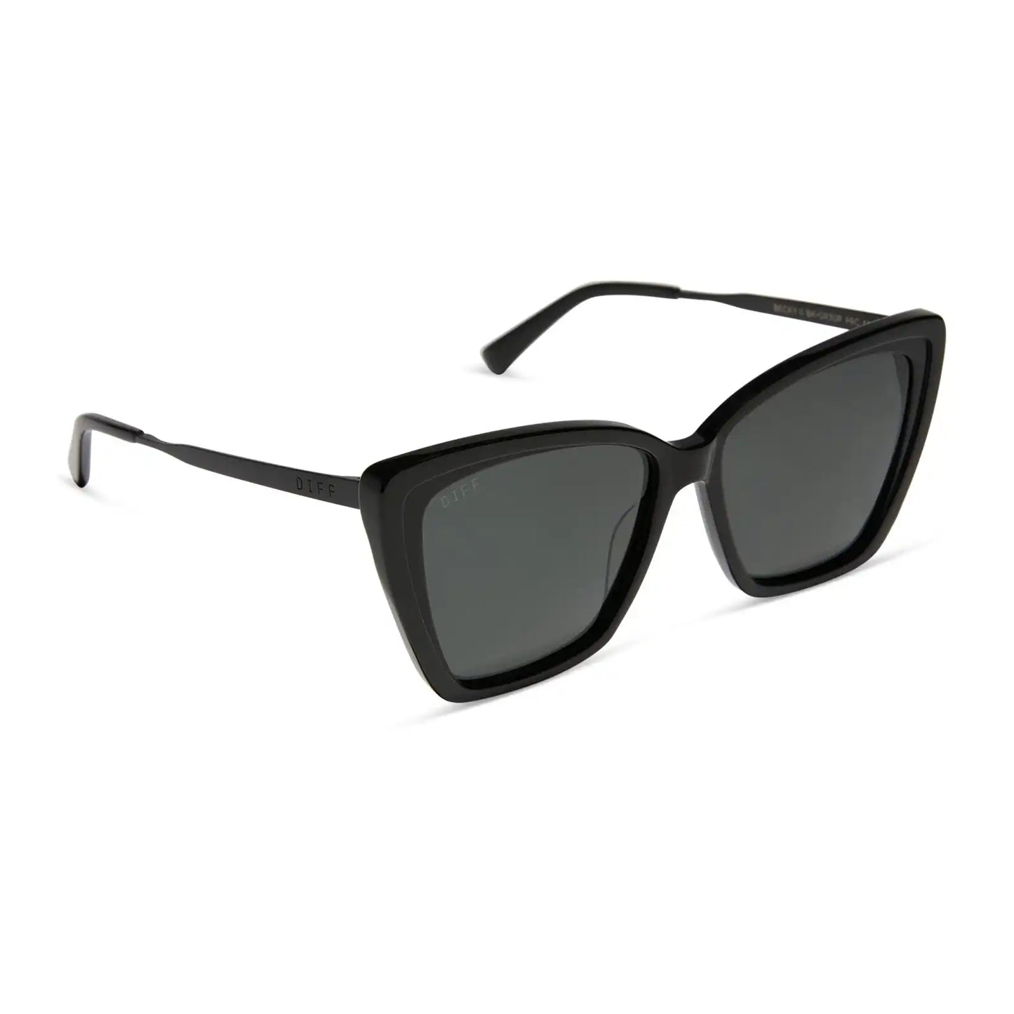 BECKY II - BLACK + DARK SMOKE POLARIZED SUNGLASSES