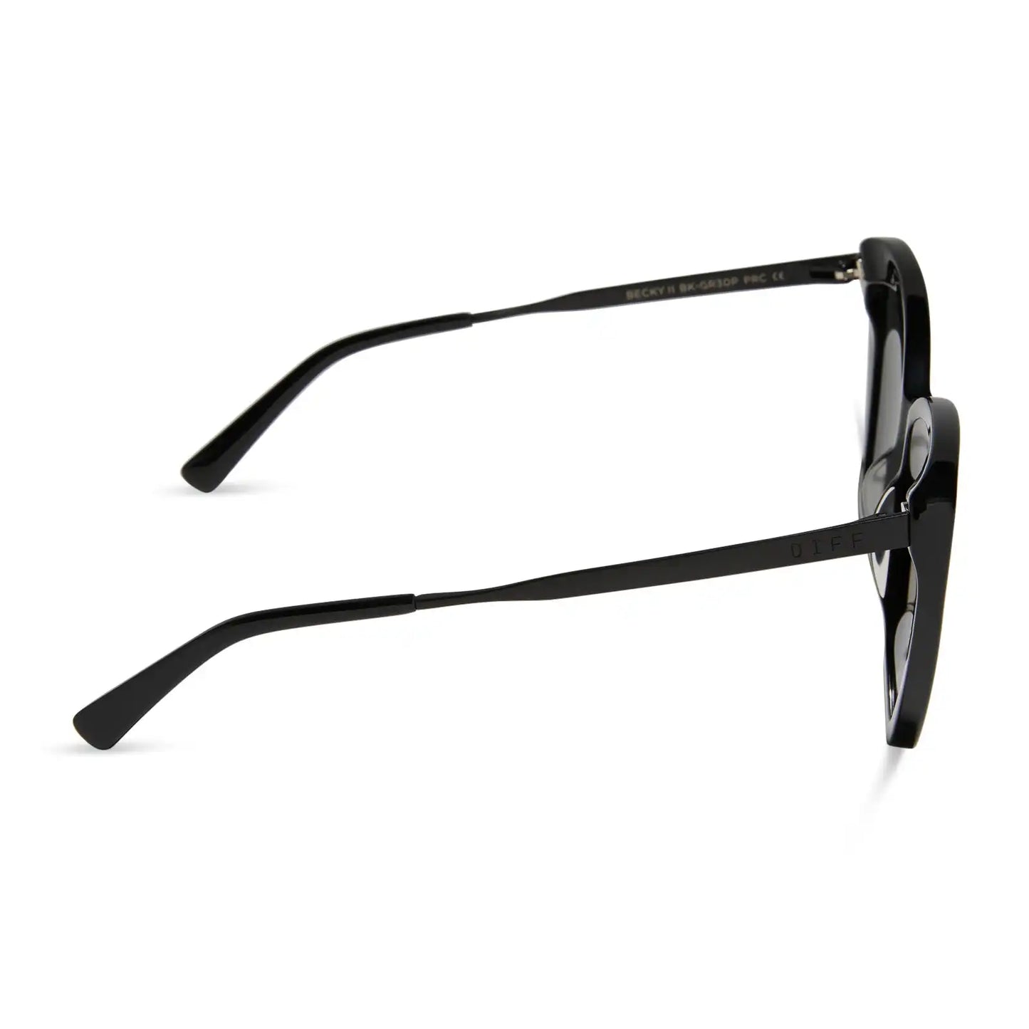 BECKY II - BLACK + DARK SMOKE POLARIZED SUNGLASSES