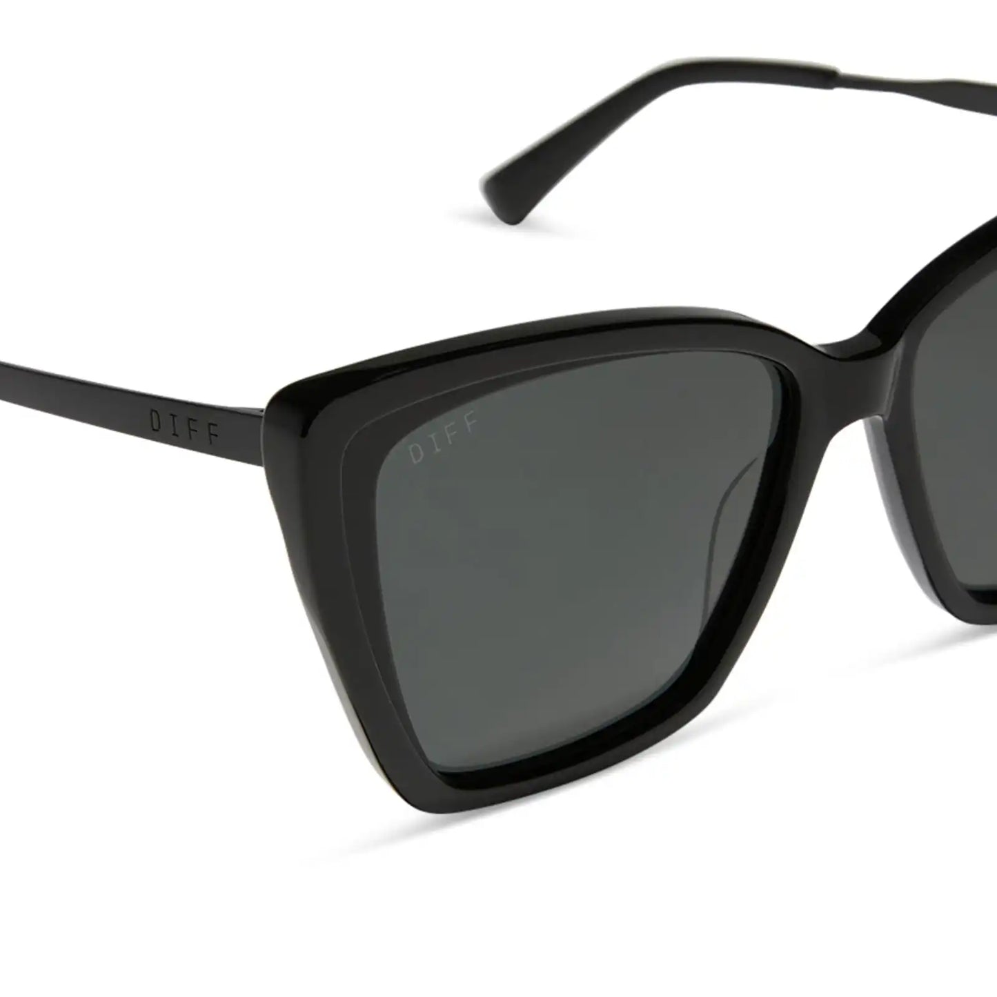 BECKY II - BLACK + DARK SMOKE POLARIZED SUNGLASSES