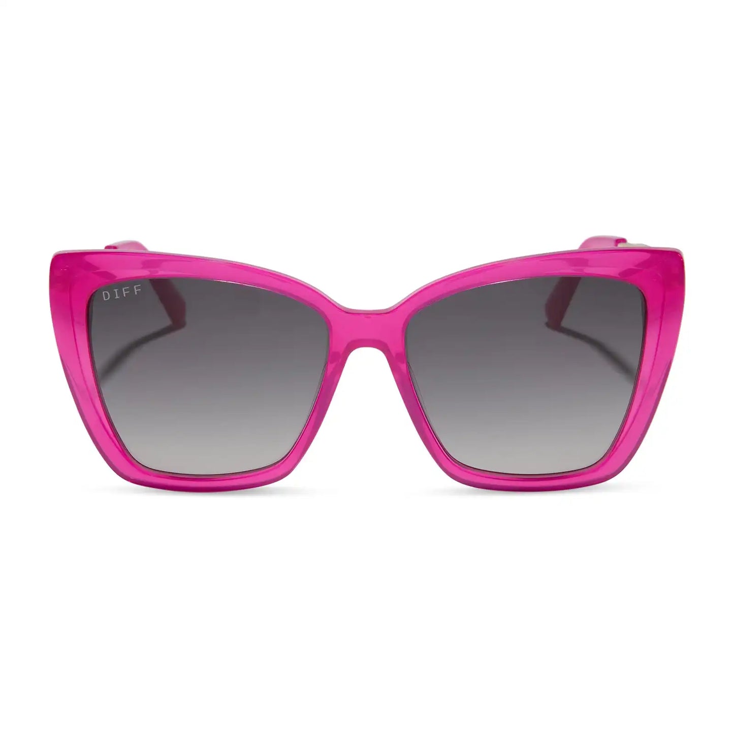 BECKY II - BRIGHT TULIP + GOLD + GREY GRADIENT + POLARIZED SUNGLASSES