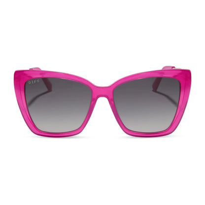 BECKY II - BRIGHT TULIP + GOLD + GREY GRADIENT + POLARIZED SUNGLASSES