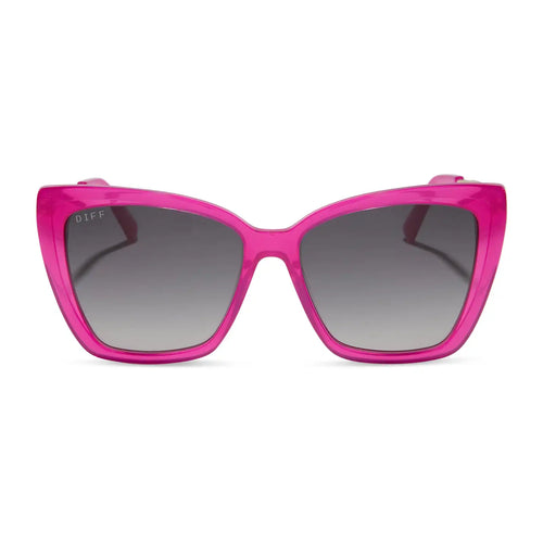 BECKY II - BRIGHT TULIP + GOLD + GREY GRADIENT + POLARIZED SUNGLASSES